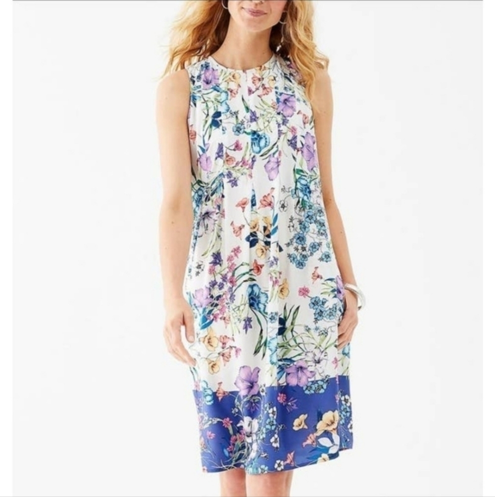 J. JILL blooming floral summer dress rayon sz small petite